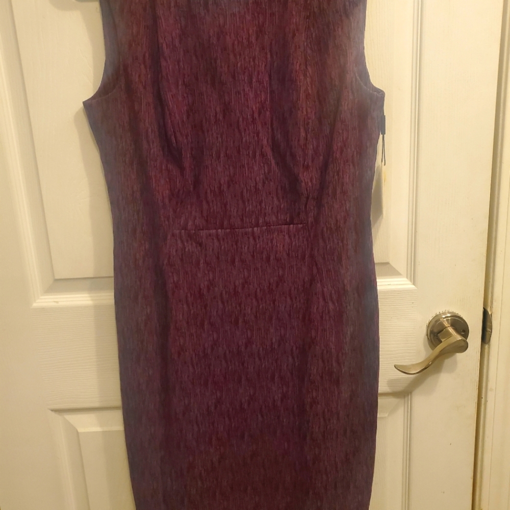 NWT Calvin Klein purple/black sleeveless dress size 10